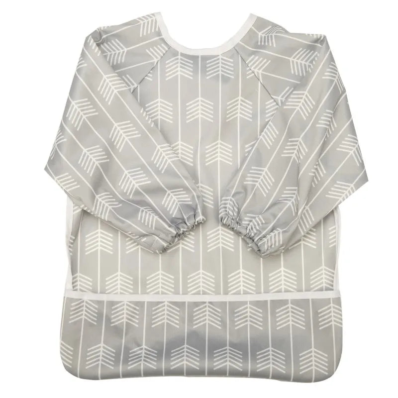 Baby Bib Feeding Waterproof Long Sleeve Shirt Toddler Painting Drawing With Pocket 1-3 Years Old Arrow