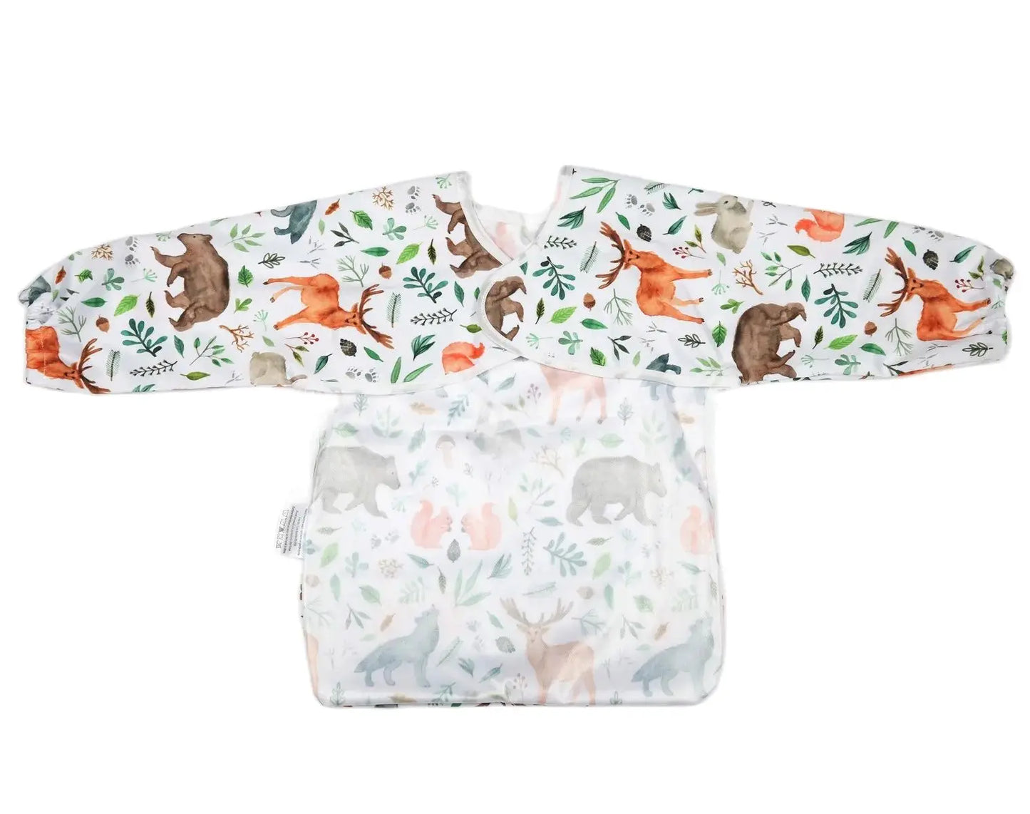 Baby Bib Feeding Waterproof Long Sleeve Shirt Toddler Painting Drawing With Pocket 1-3 Years Old - Bubbie and Bear