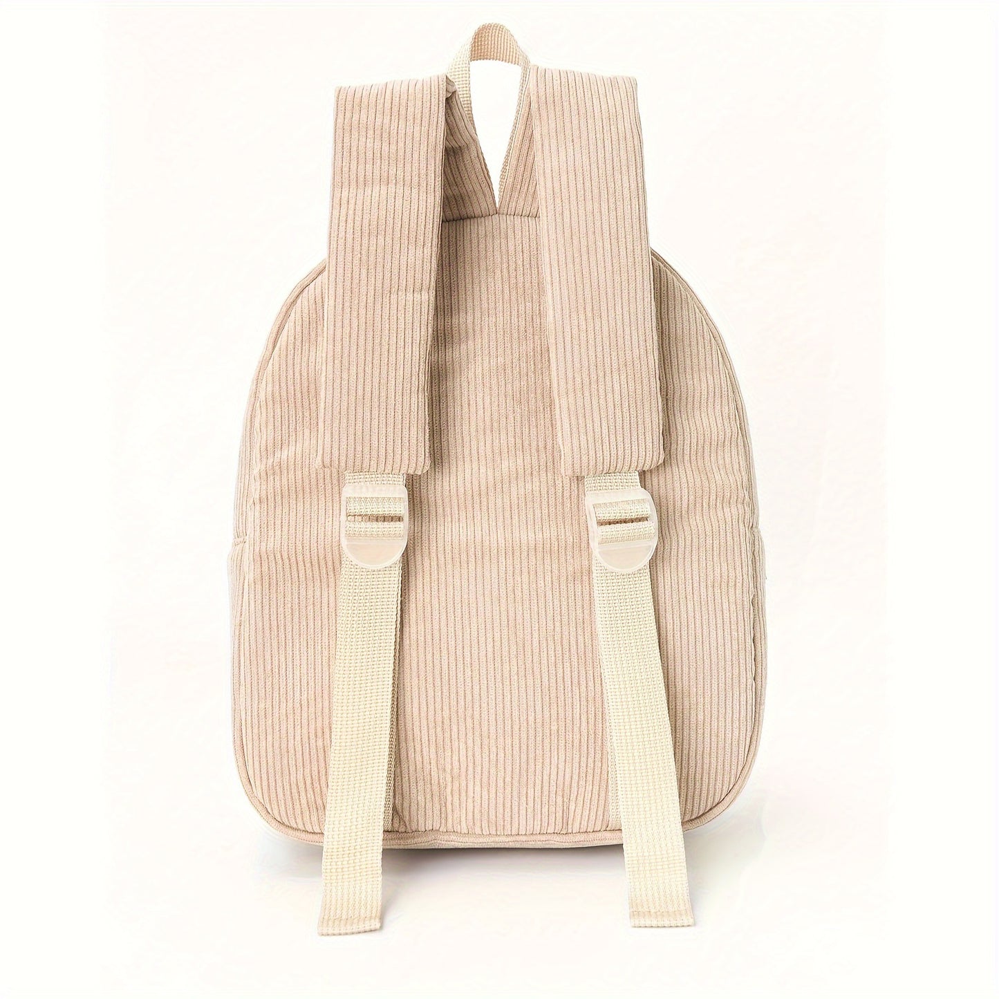 Cute Black Bear Backpack - Soft Corduroy Material with Adjustable Straps - Bubbie and Bear