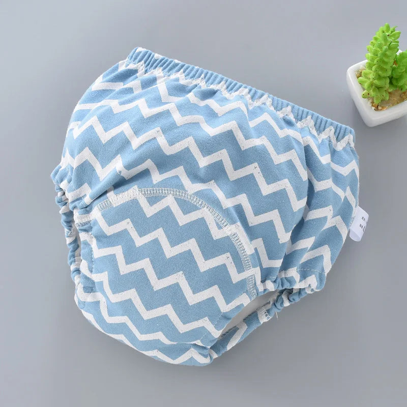 Waterproof reusable toddler training pants 6‑layer cloth nappy