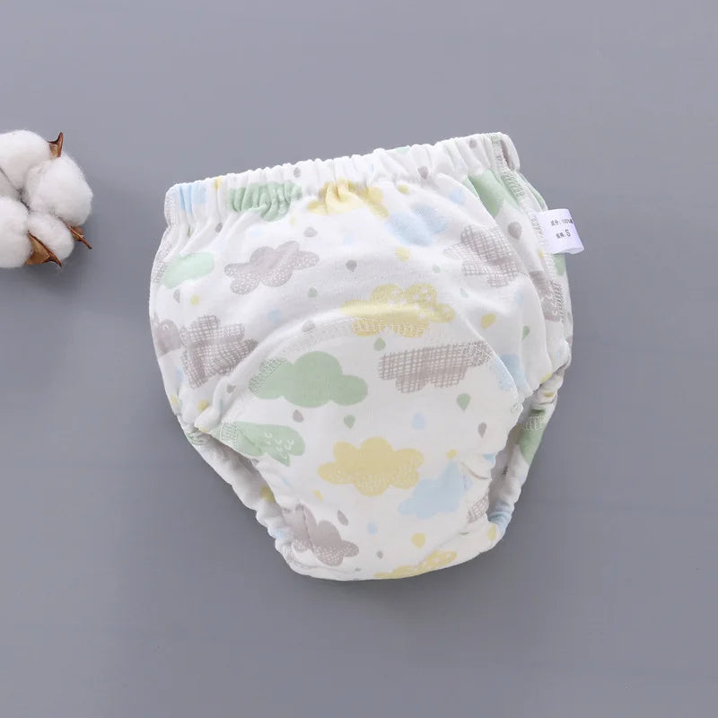Waterproof reusable toddler training pants 6‑layer cloth nappy