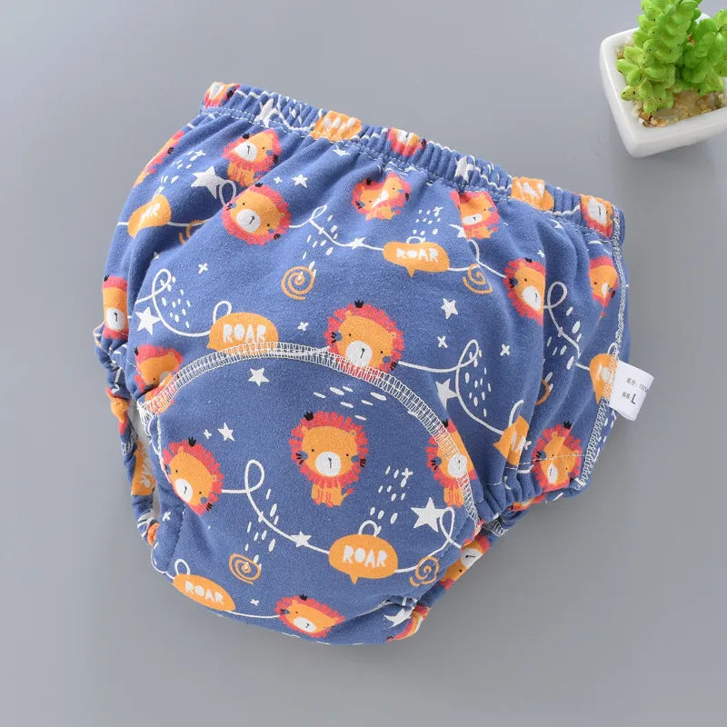 Waterproof reusable toddler training pants 6‑layer cloth nappy
