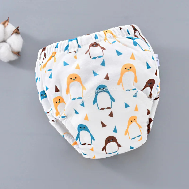Waterproof reusable toddler training pants 6‑layer cloth nappy