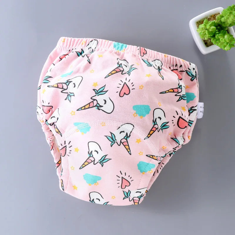 Waterproof reusable toddler training pants 6‑layer cloth nappy
