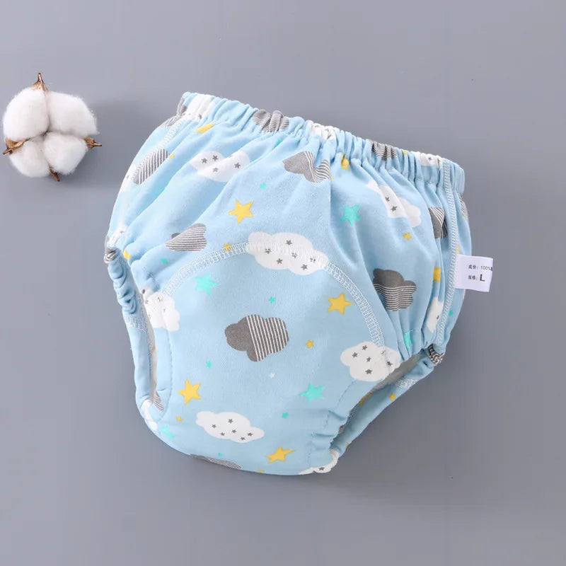 Waterproof reusable toddler training pants 6‑layer cloth nappy