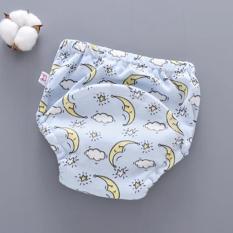 Waterproof reusable toddler training pants 6‑layer cloth nappy