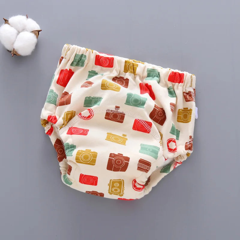 Waterproof reusable toddler training pants 6‑layer cloth nappy