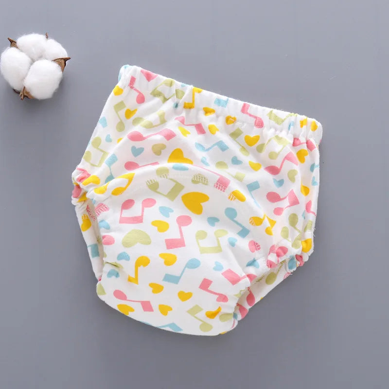 Waterproof reusable toddler training pants 6‑layer cloth nappy