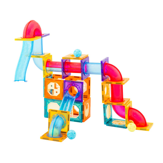 88 Pcs non-toxic STEM Educational, Durable Magnetic Tiles/Puzzle with Storage Bag - Bubbie and Bear