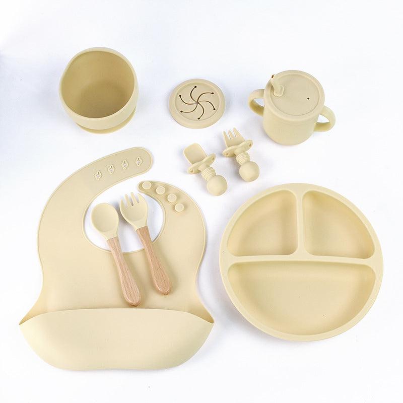 8-Piece Silicone Children's Tableware Set - BPA-Free Baby Feeding
