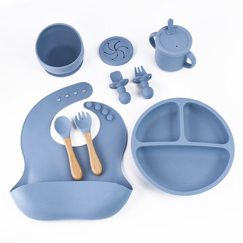 8-Piece Silicone Children's Tableware Set - BPA-Free Baby Feeding