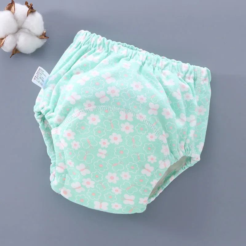 Waterproof reusable toddler training pants 6‑layer cloth nappy