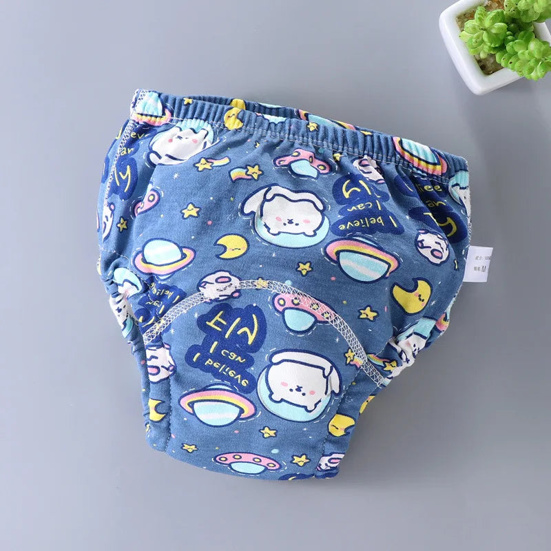 Waterproof reusable toddler training pants 6‑layer cloth nappy