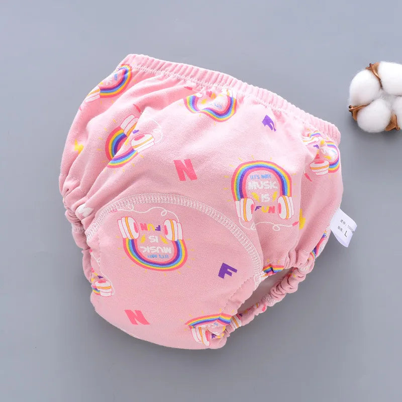 Waterproof reusable toddler training pants 6‑layer cloth nappy