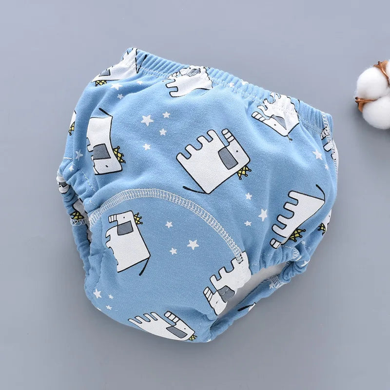 Waterproof reusable toddler training pants 6‑layer cloth nappy