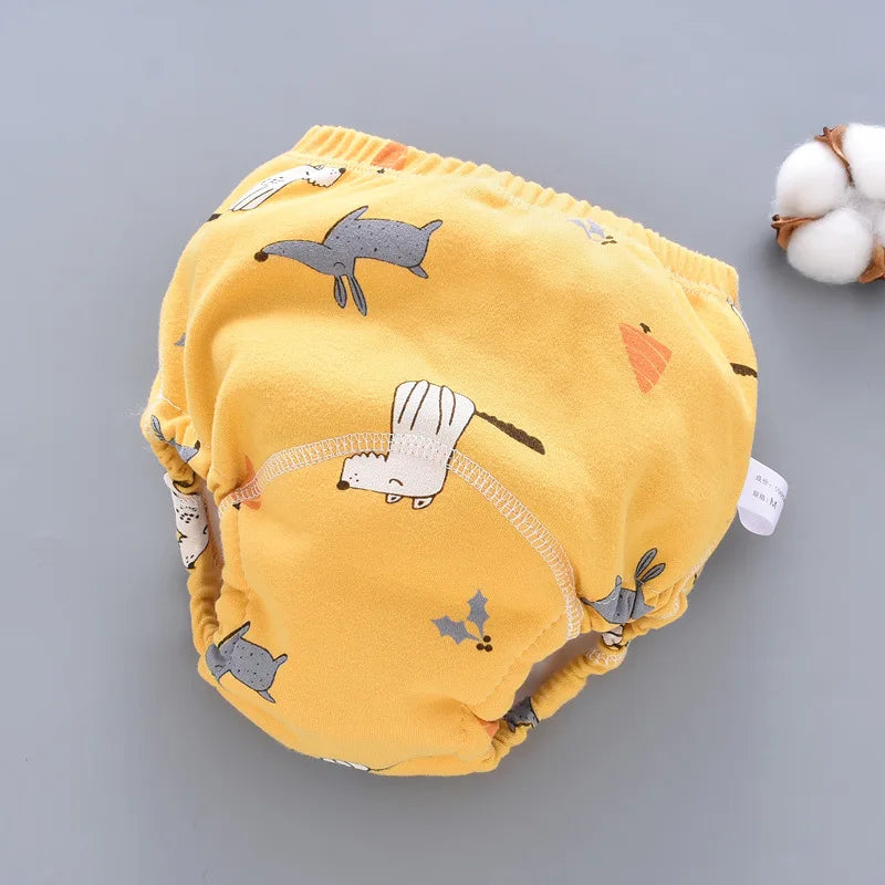 Waterproof reusable toddler training pants 6‑layer cloth nappy