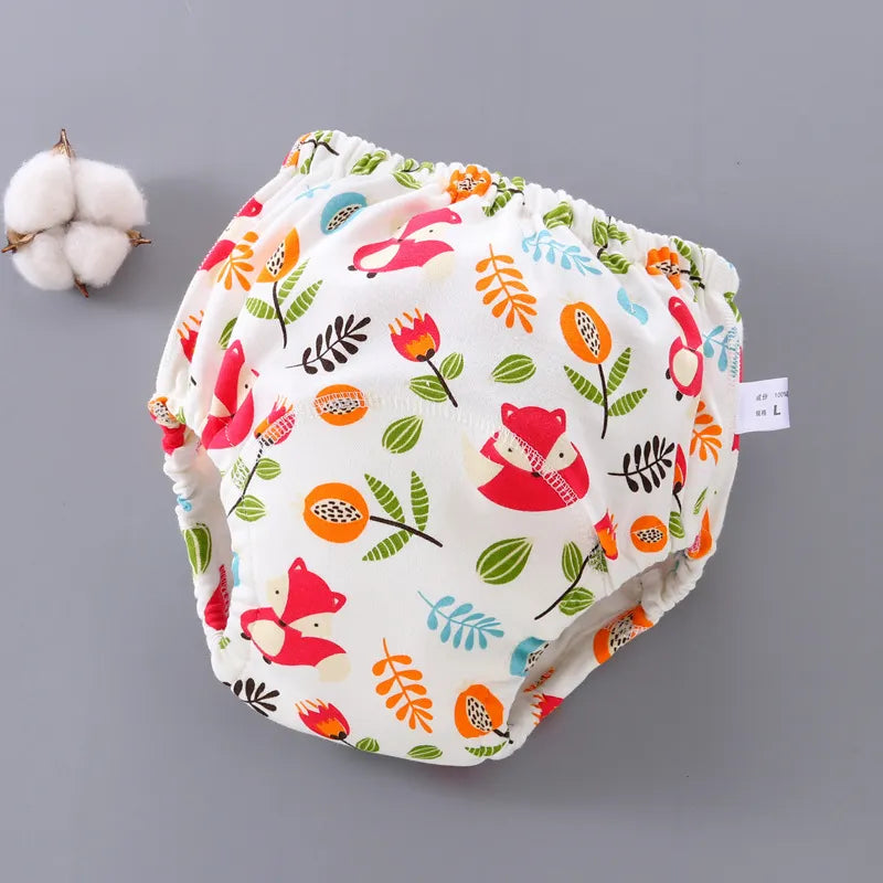 Waterproof reusable toddler training pants 6‑layer cloth nappy
