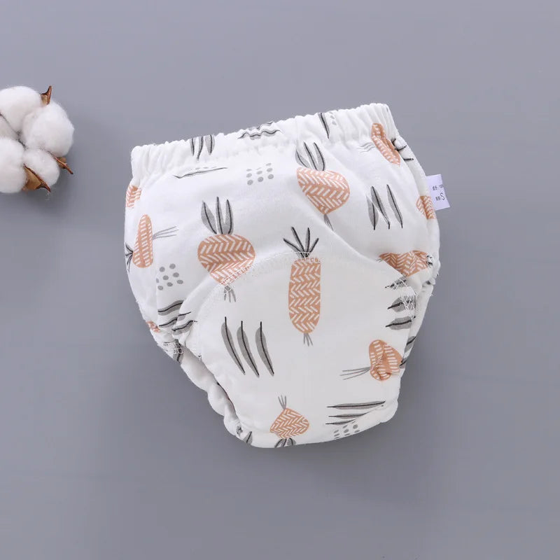 Waterproof reusable toddler training pants 6‑layer cloth nappy