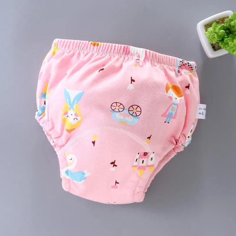 Waterproof reusable toddler training pants 6‑layer cloth nappy