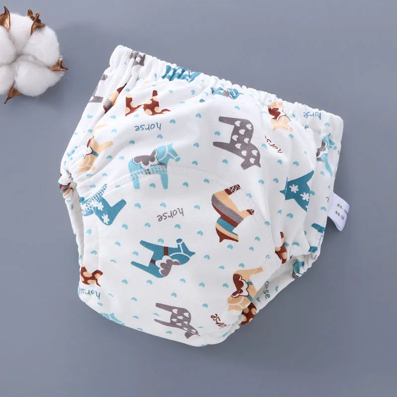 Waterproof reusable toddler training pants 6‑layer cloth nappy