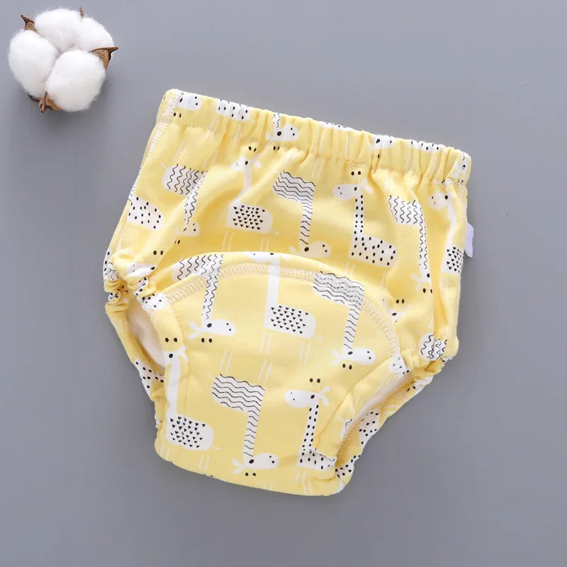 Waterproof reusable toddler training pants 6‑layer cloth nappy