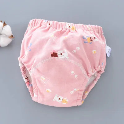 Waterproof reusable toddler training pants 6‑layer cloth nappy