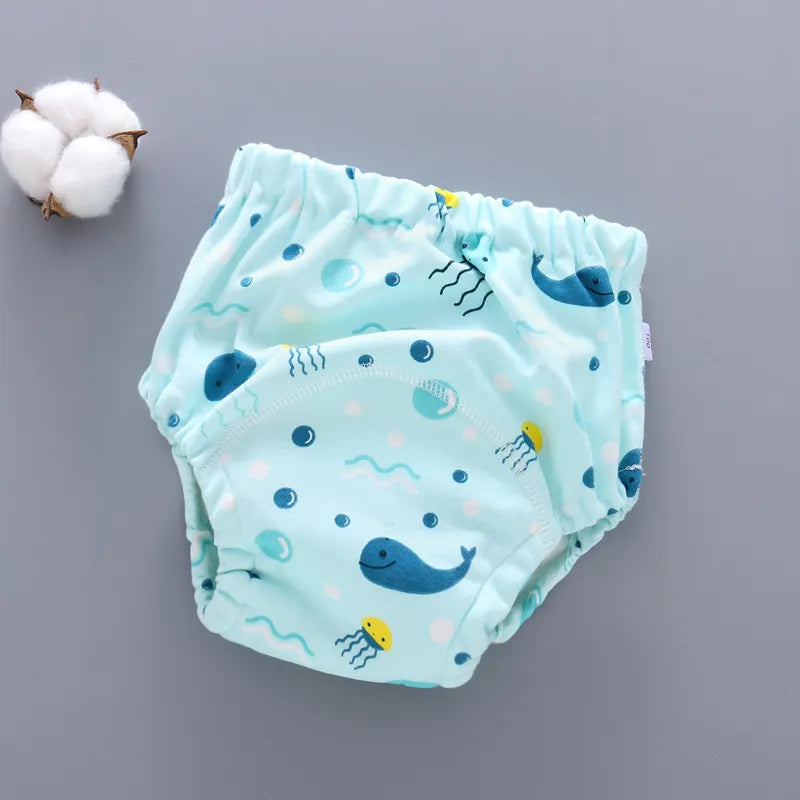 Waterproof reusable toddler training pants 6‑layer cloth nappy