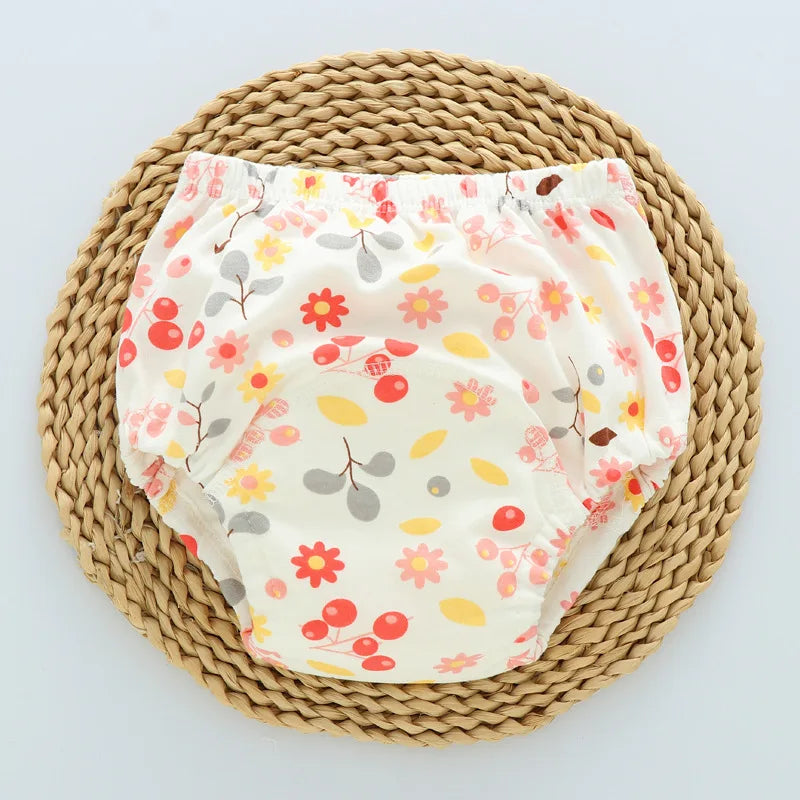 Waterproof reusable toddler training pants 6‑layer cloth nappy