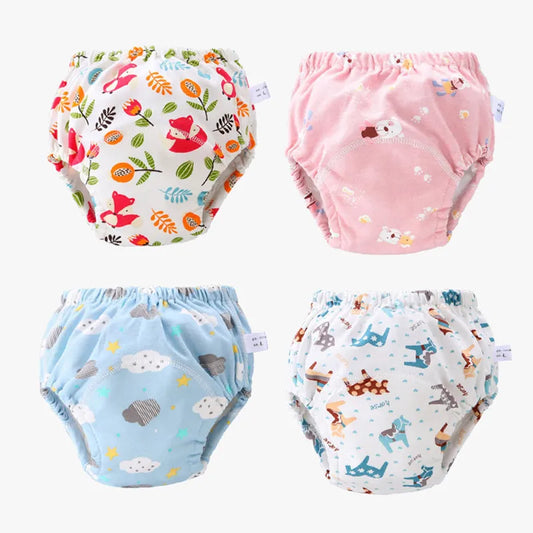 Waterproof reusable toddler training pants 6‑layer cloth nappy